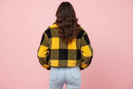 The Elegant Dual-Face Velvet Plaid Jacket