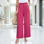 The Hot Pink Wide-Leg Business Pants