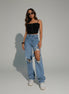 The Elegant High-Rise Straight-Leg Denim Trousers