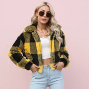 The Elegant Dual-Face Velvet Plaid Jacket