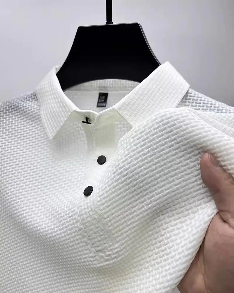 The Lapel Short-sleeved Business Casual Polo Shirt