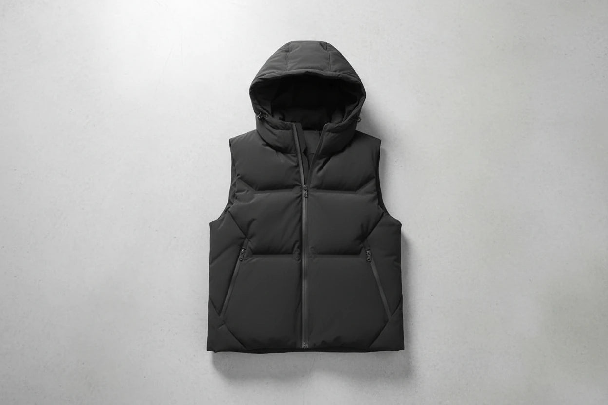 The Elegant Loose-Fit Hooded Vest