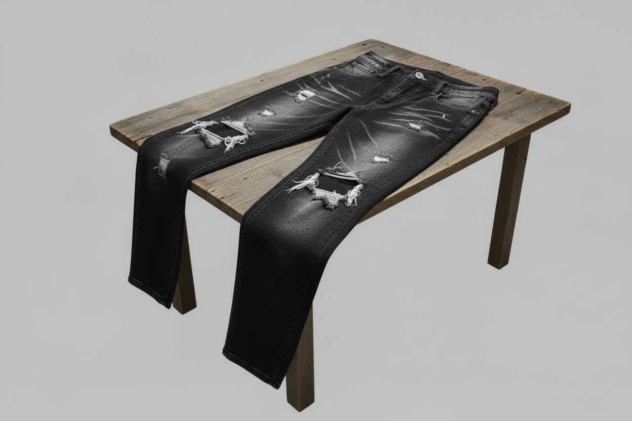 The Classic Distressed Denim Trousers