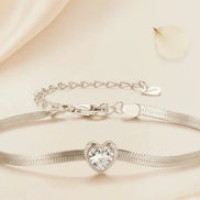 The Elegant Heart Zircon Accent Bracelet