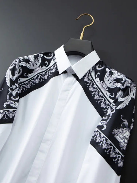 Luxury Palace Style Long Sleeve Patchwork
