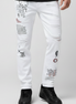 The Stylish Distressed Embroidered Denim Pants