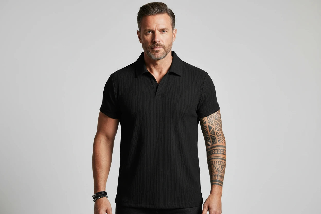 The Textured Knit Sophisticate Polo