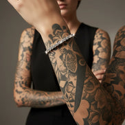 The Chic Rhinestone Titanium Elegance Bracelet