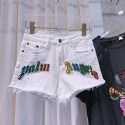 The Elegance High-Waist Denim Shorts