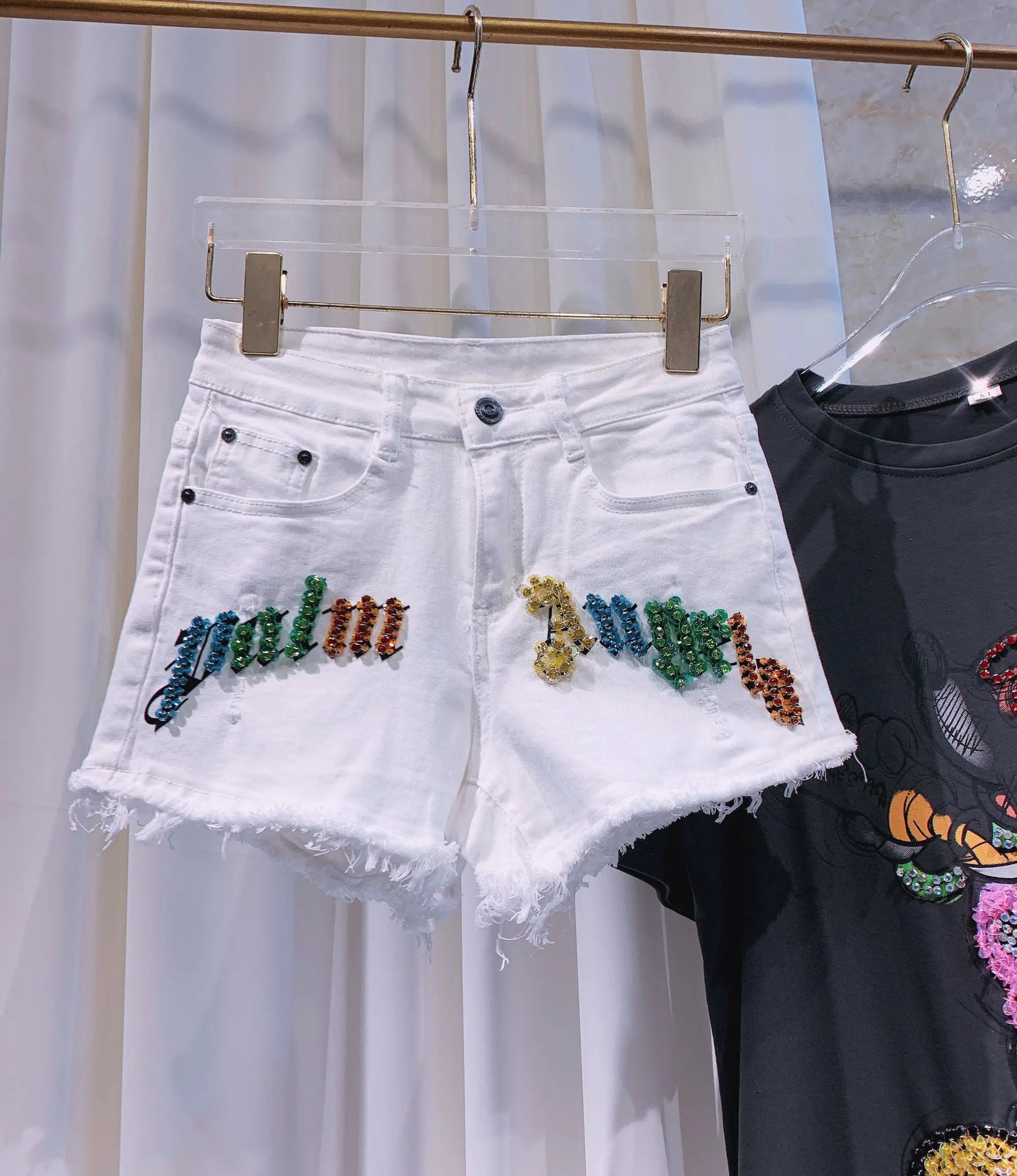 The Elegance High-Waist Denim Shorts