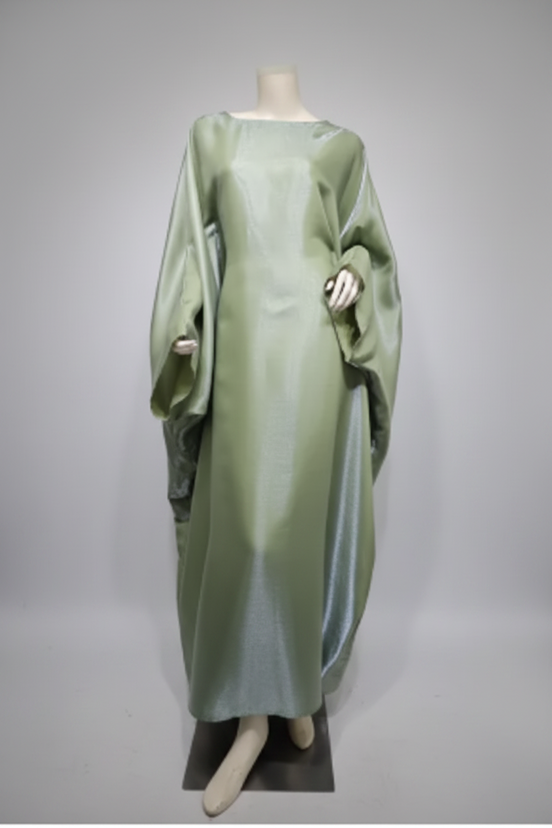 The Elegant Satin-Waisted Summer Gown