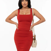 The Seasonal Elegance Slim-Fit Pleated Dress