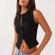 The Elegant Sleeveless Tailored Vest