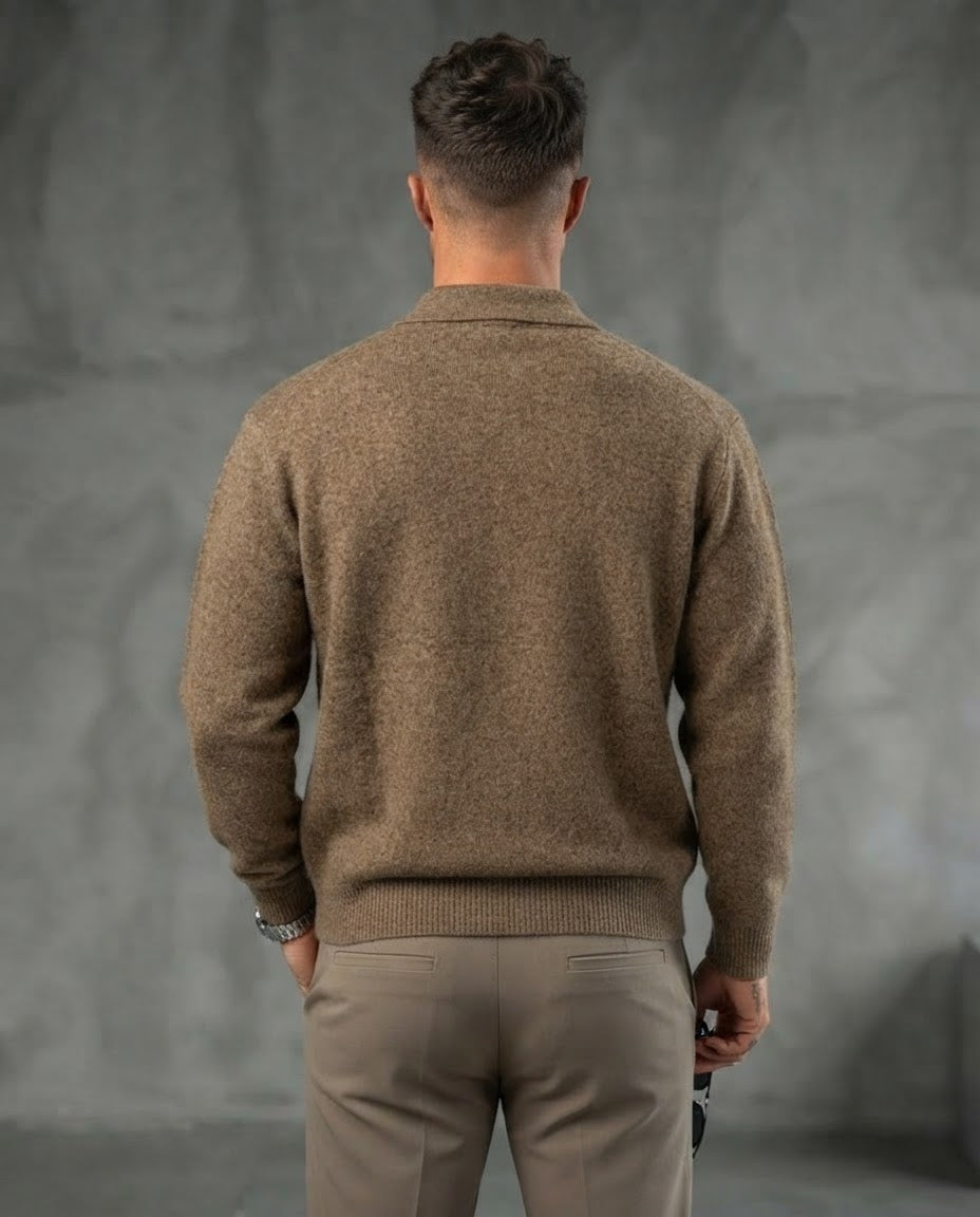 TheClassic Buttoned Polo Sweater