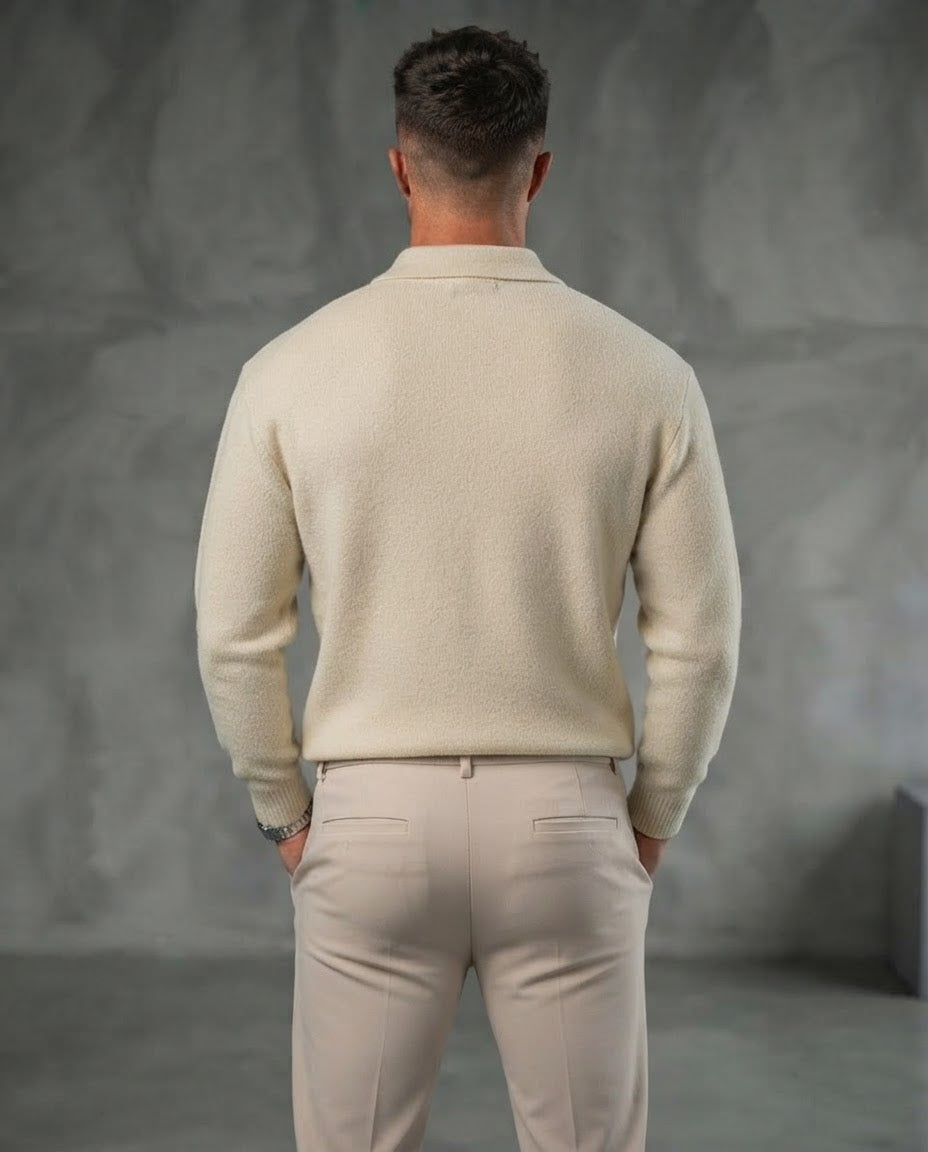 TheClassic Buttoned Polo Sweater