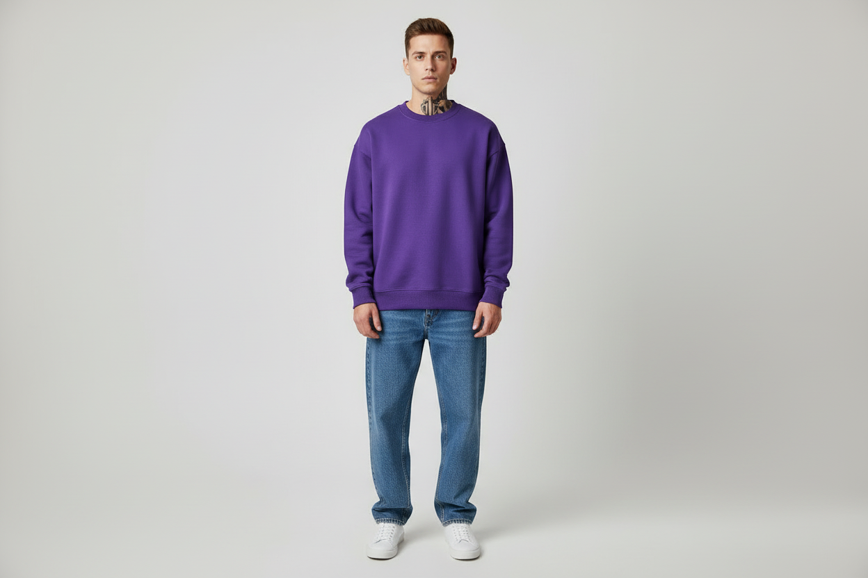 The Luxe Cotton Velvet-Lined Sweater