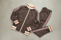 Men's Coffee Athletic Tracksuit Set