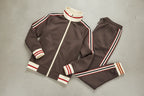 Men's Coffee Athletic Tracksuit Set
