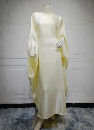 The Elegant Satin-Waisted Summer Gown