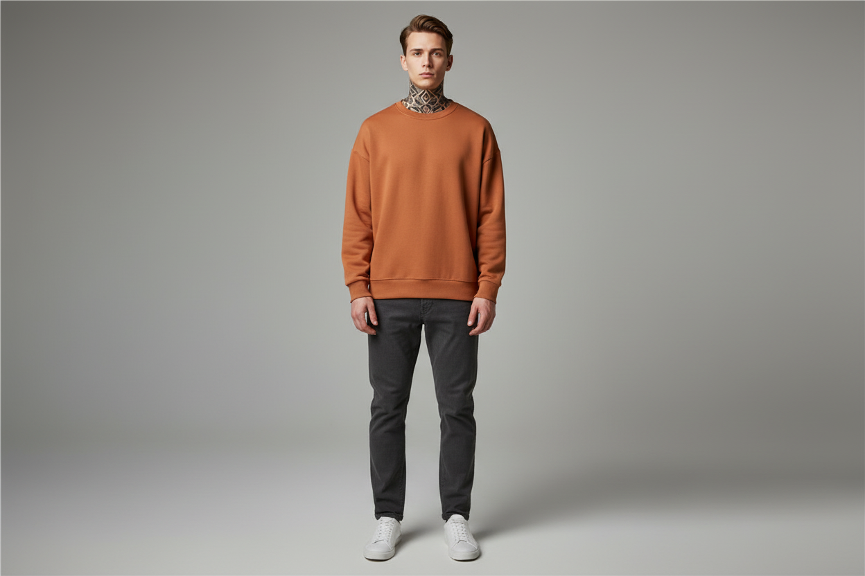 The Luxe Cotton Velvet-Lined Sweater