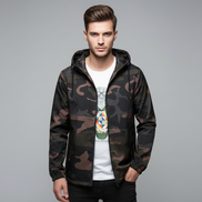 The Autumnal Camouflage Unisex Hooded Jacket
