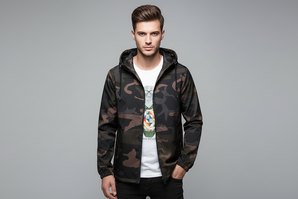 The Autumnal Camouflage Unisex Hooded Jacket