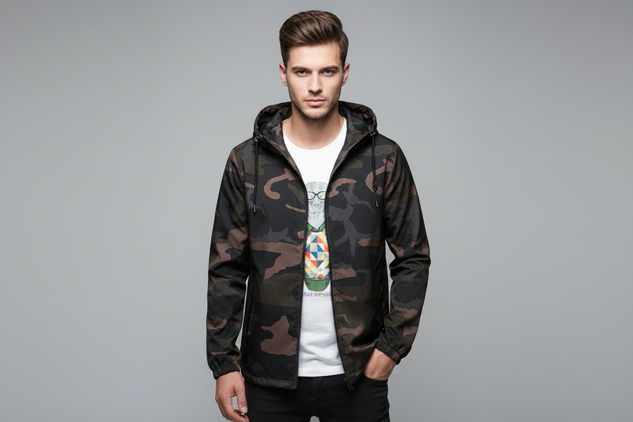 The Autumnal Camouflage Unisex Hooded Jacket