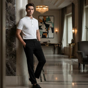 The Lapel Short-sleeved Business Casual Polo Shirt