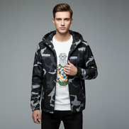 The Autumnal Camouflage Unisex Hooded Jacket