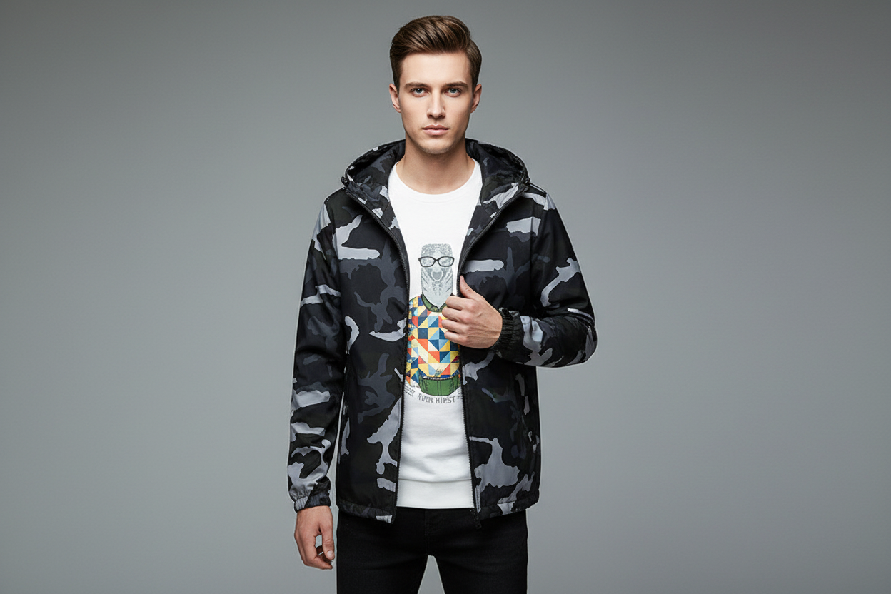 The Autumnal Camouflage Unisex Hooded Jacket
