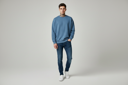 The Luxe Cotton Velvet-Lined Sweater