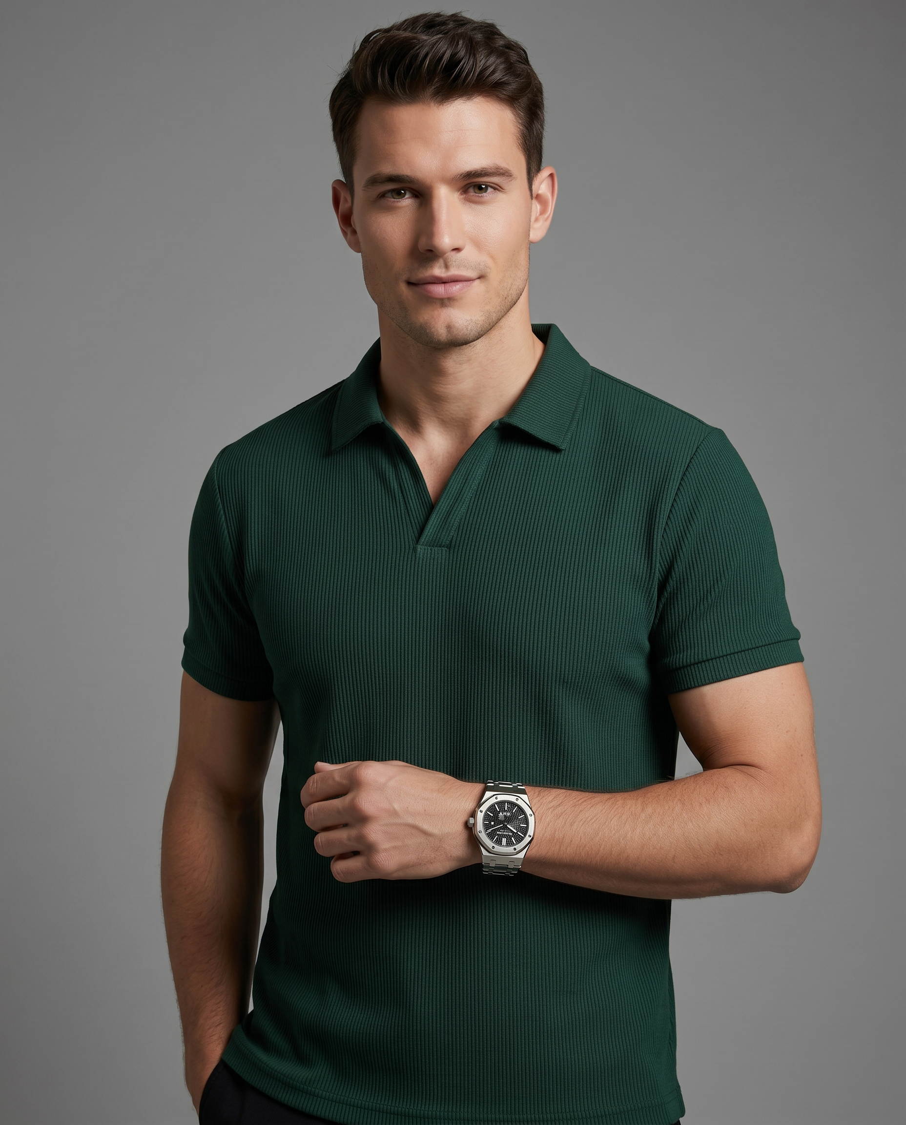 The Textured Knit Sophisticate Polo