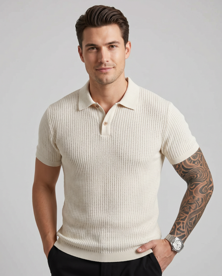 The Textured Knit Sophisticate Polo