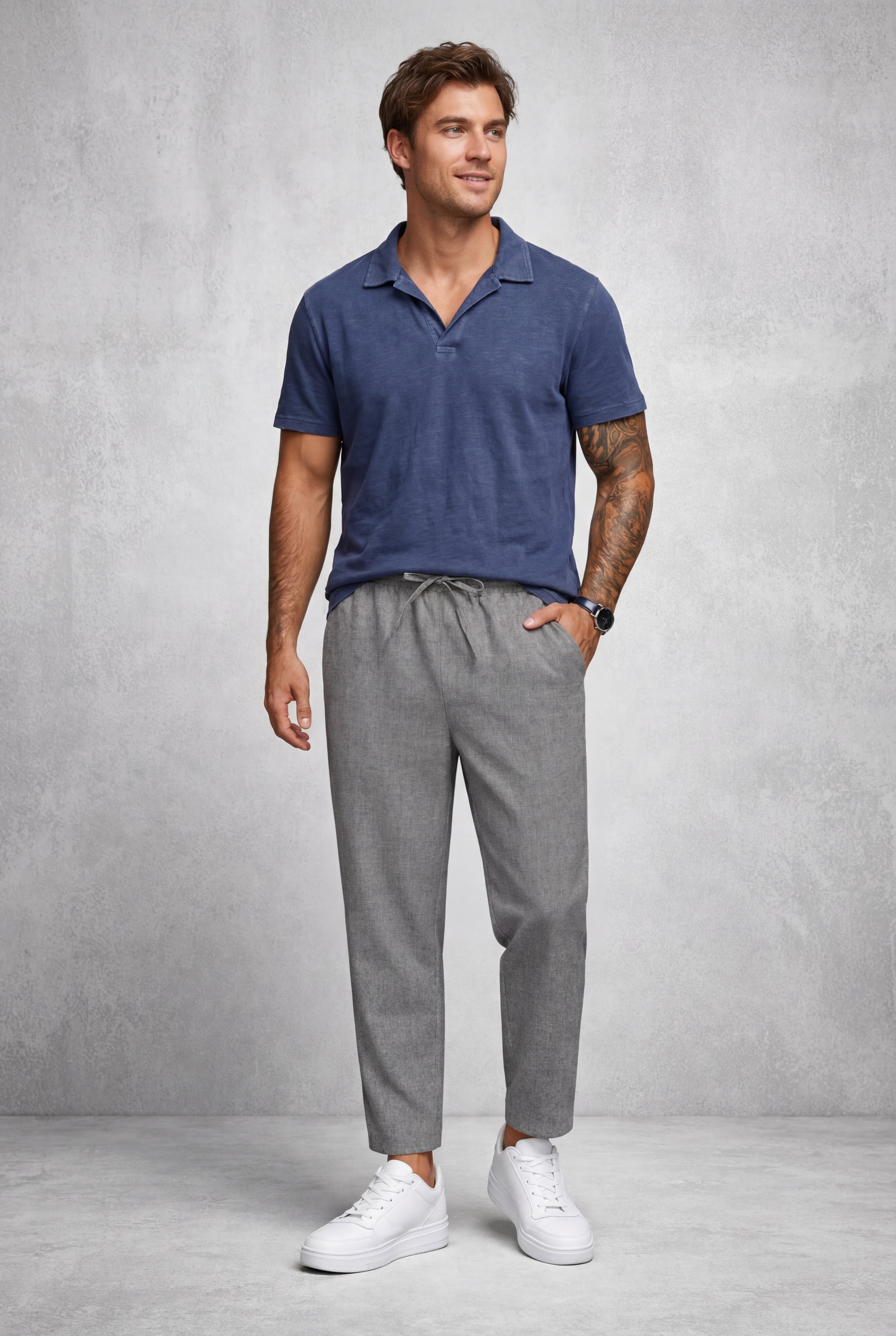 The Lightweight Linen Drawstring Pants