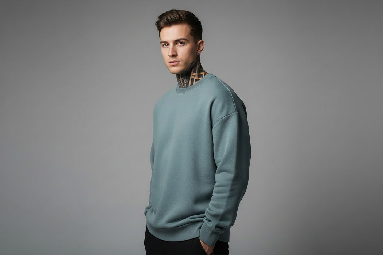 The Luxe Cotton Velvet-Lined Sweater