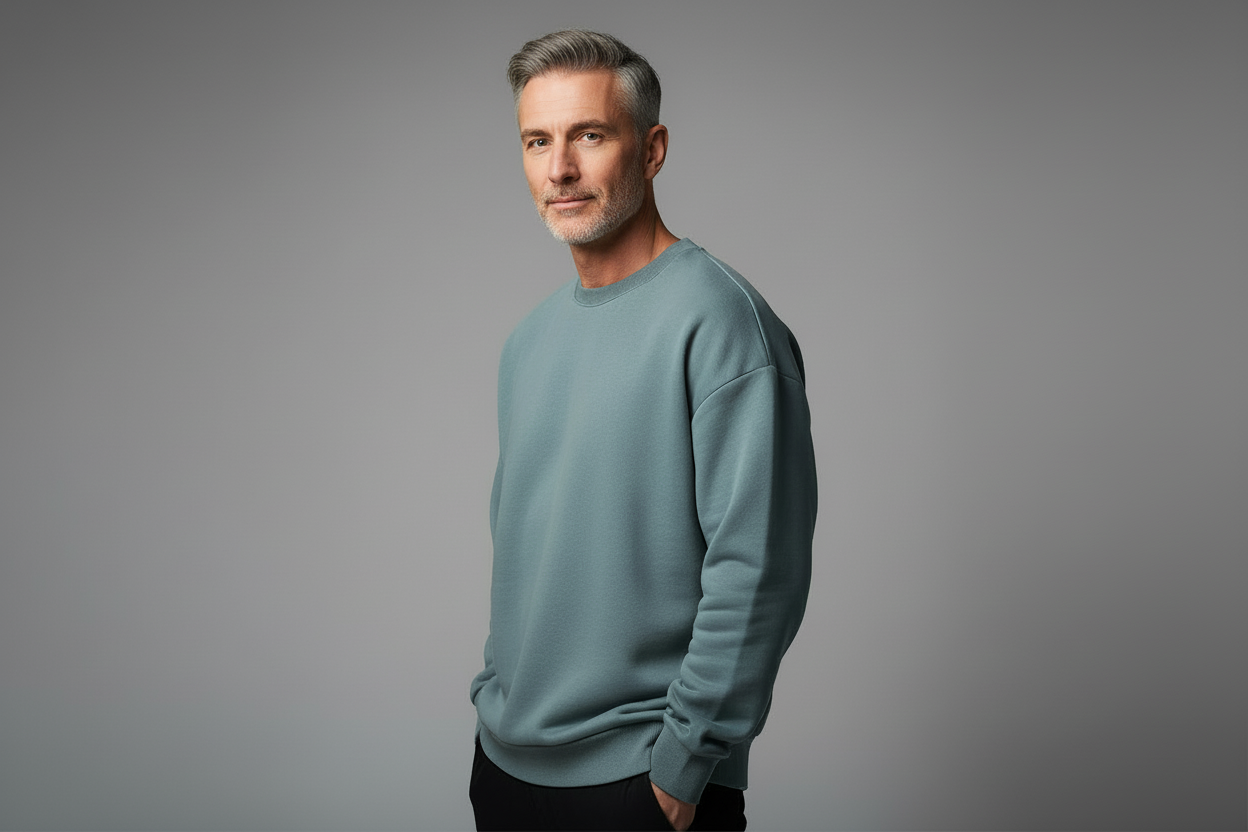 The Luxe Cotton Velvet-Lined Sweater