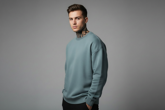 The Luxe Cotton Velvet-Lined Sweater