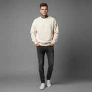 The Luxe Cotton Velvet-Lined Sweater