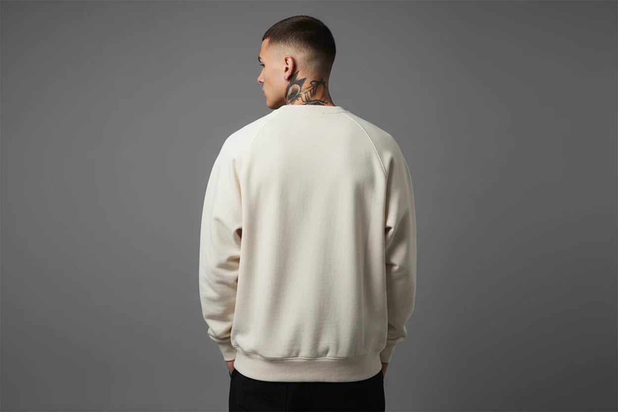 The Luxe Cotton Velvet-Lined Sweater