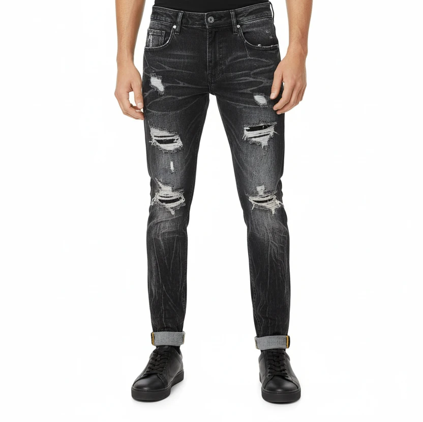 The Classic Distressed Denim Trousers