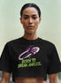 Ladies Cropped Tee - BORN TO BREAK ANKLES.