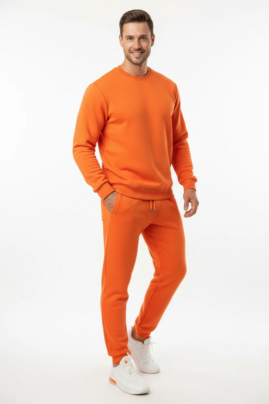 The Elegant 2-Piece: Crew Neck Sweatshirt & Drawstring Sweatpants