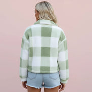 The Elegant Dual-Face Velvet Plaid Jacket