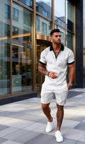 Eroell men short sets outfits 2 piece Summer Tracksuit Short Sleeve Polo mens shirt and short sets summer outfits for men A-51
