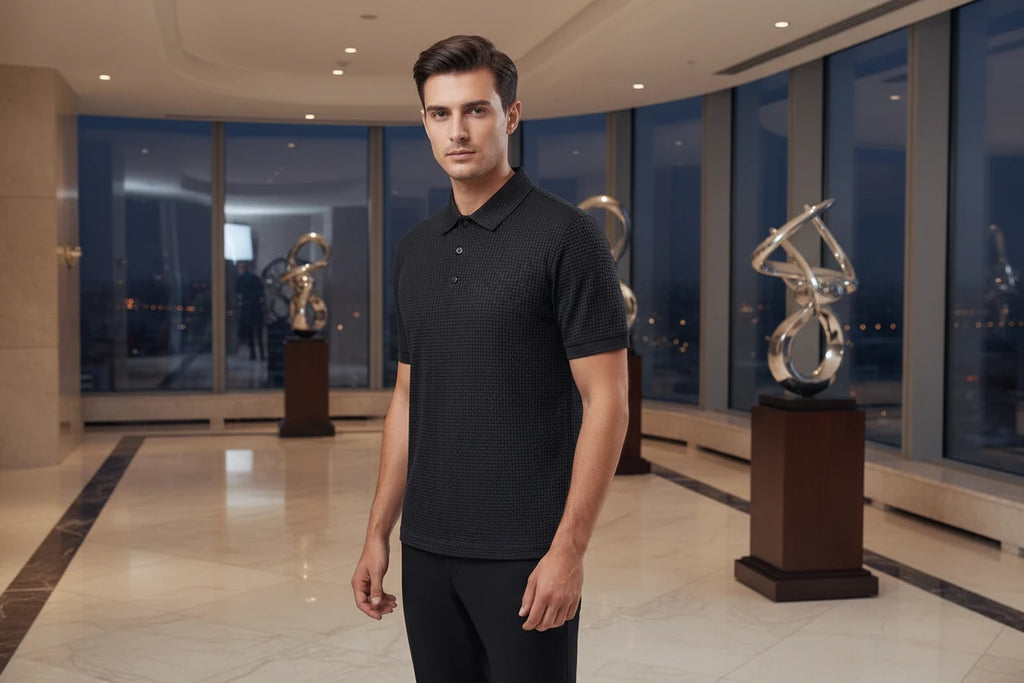 The Lapel Short-sleeved Business Casual Polo Shirt