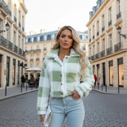 The Elegant Dual-Face Velvet Plaid Jacket
