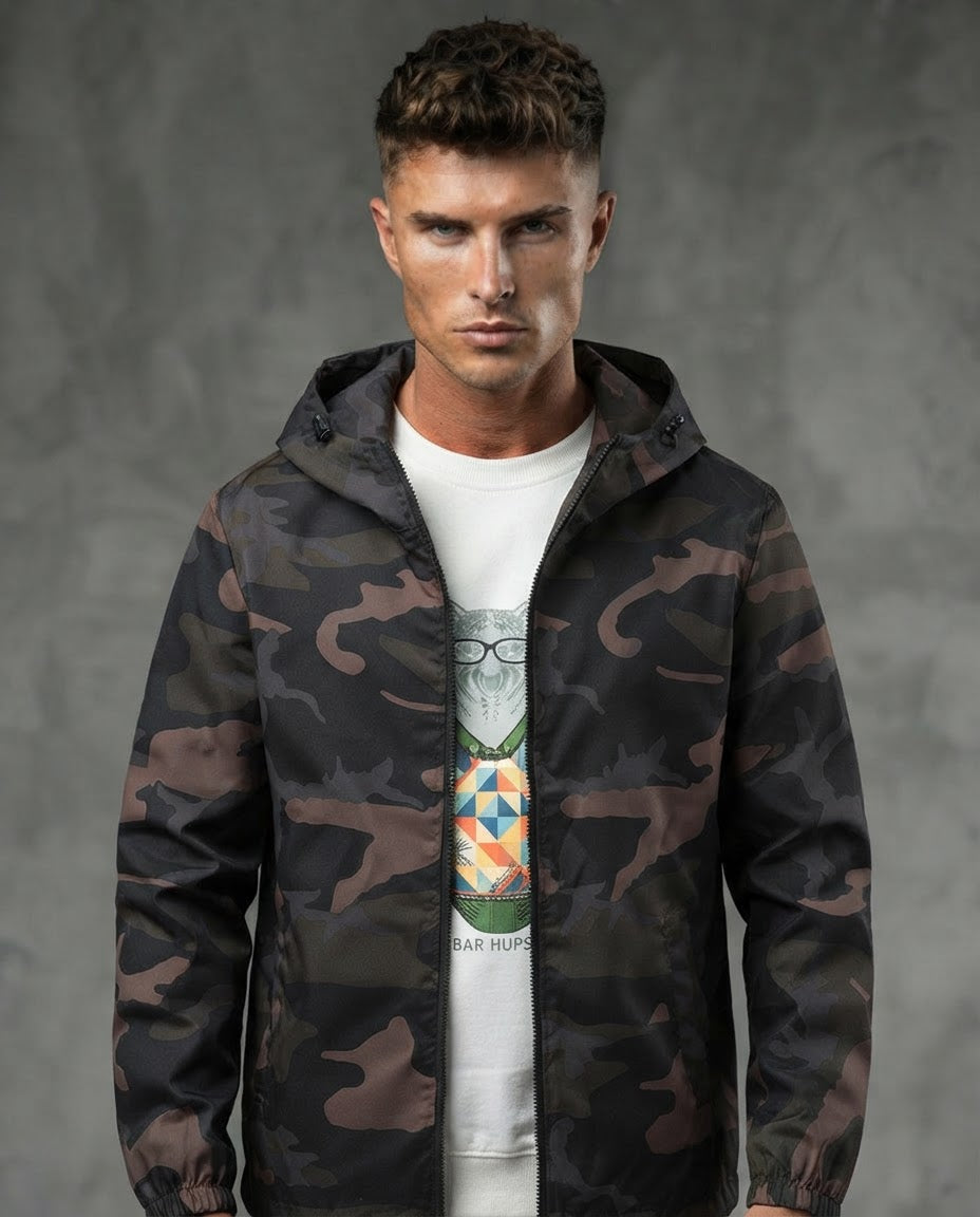 The Autumnal Camouflage Unisex Hooded Jacket