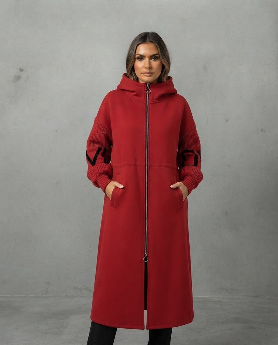 The Elegant Long Windbreaker with Utility Pockets