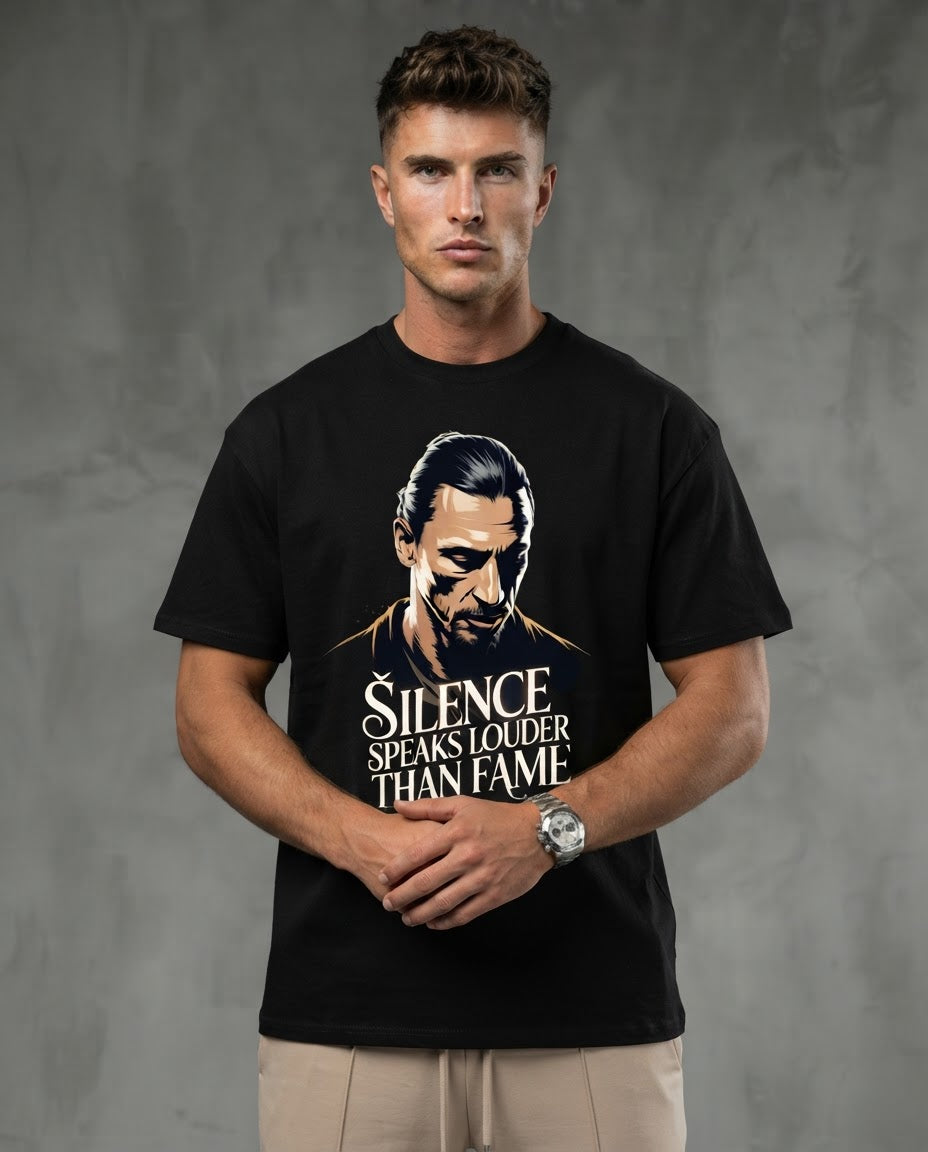Krowngallery Oversized Shirt: Silence Speaks louder than Fame