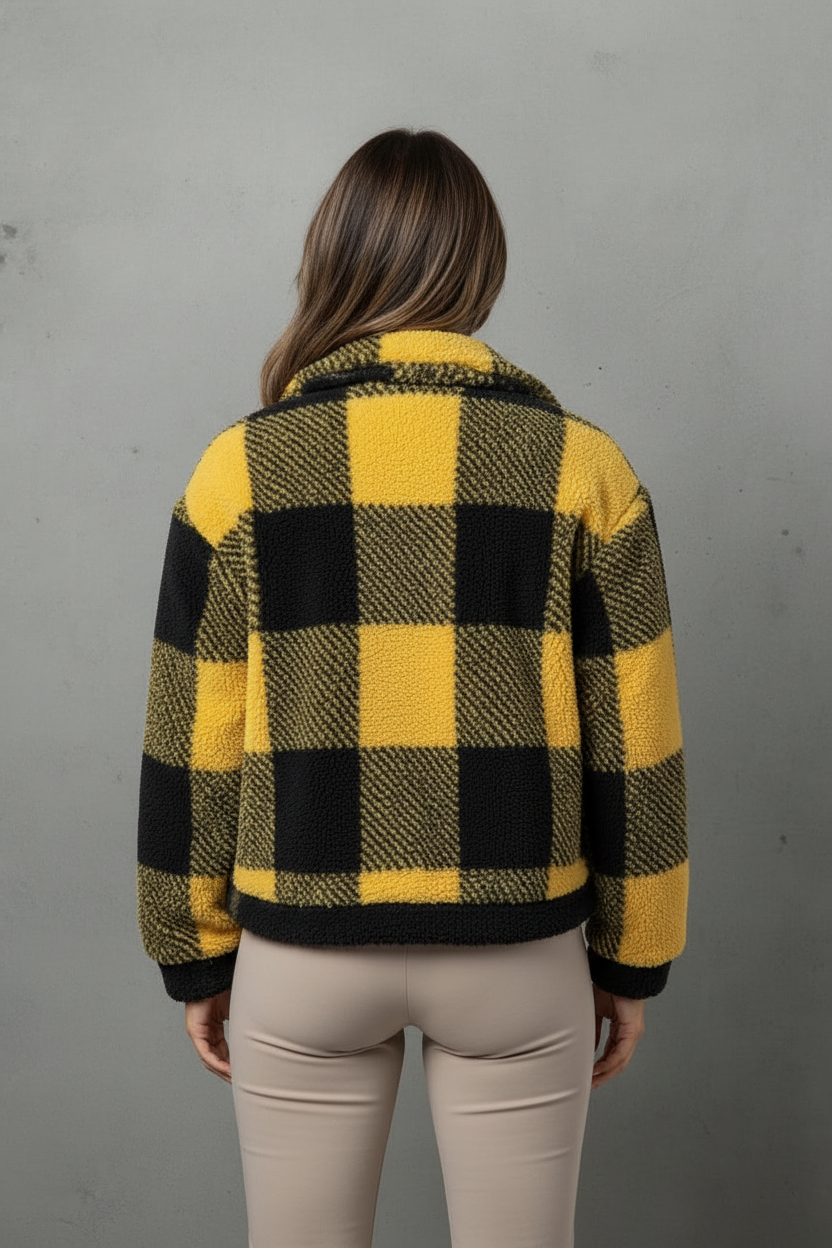 The Elegant Dual-Face Velvet Plaid Jacket